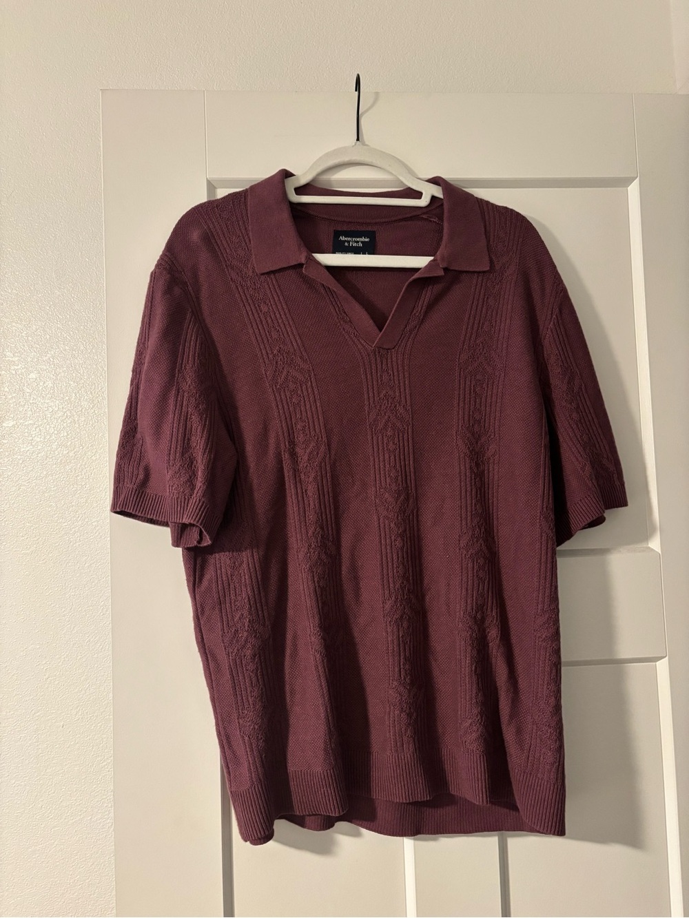 Abercrombie & Fitch Men's Polo in Deep Wine